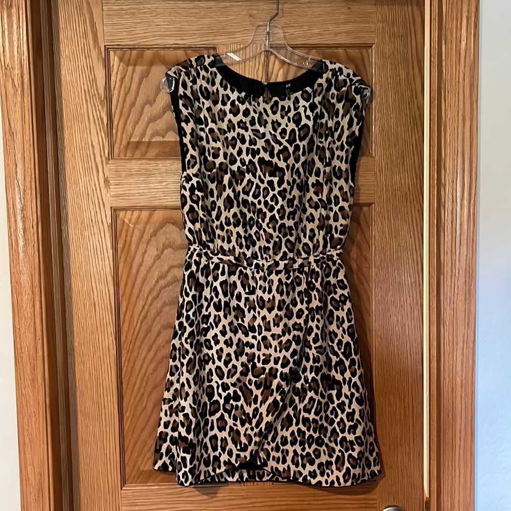 H&M cheetah print dress size 4